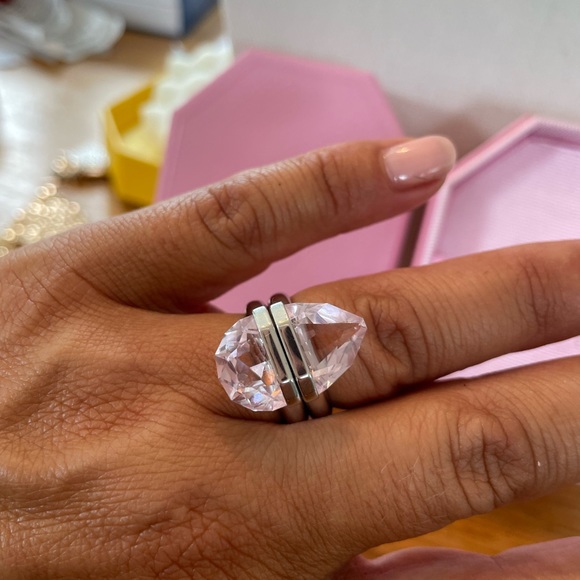 Swarovski Jewelry - Swarovski cocktail ring, size 60, light pink